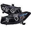 Honda Accord  2008-2012 Black Halo Projector Headlights  