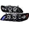 Honda Accord  1998-2002 Gloss Black Halo Projector Headlights  