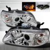 Chevrolet Aveo  2004-2008 Chrome Halo Projector Headlights  W/LED'S