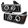 Chevrolet Colorado  2004-2012 Black Halo Projector Headlights  W/LED'S