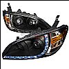 Honda Civic  2004-2005 Black R8 Style Projector Headlights  