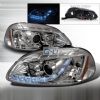 Honda Civic  1996-1998 Chrome R8 Style Halo Projector Headlights  W/LED'S