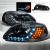 Honda Civic 1996-1998 R8 Style Halo LED Projector Headlights - Black  