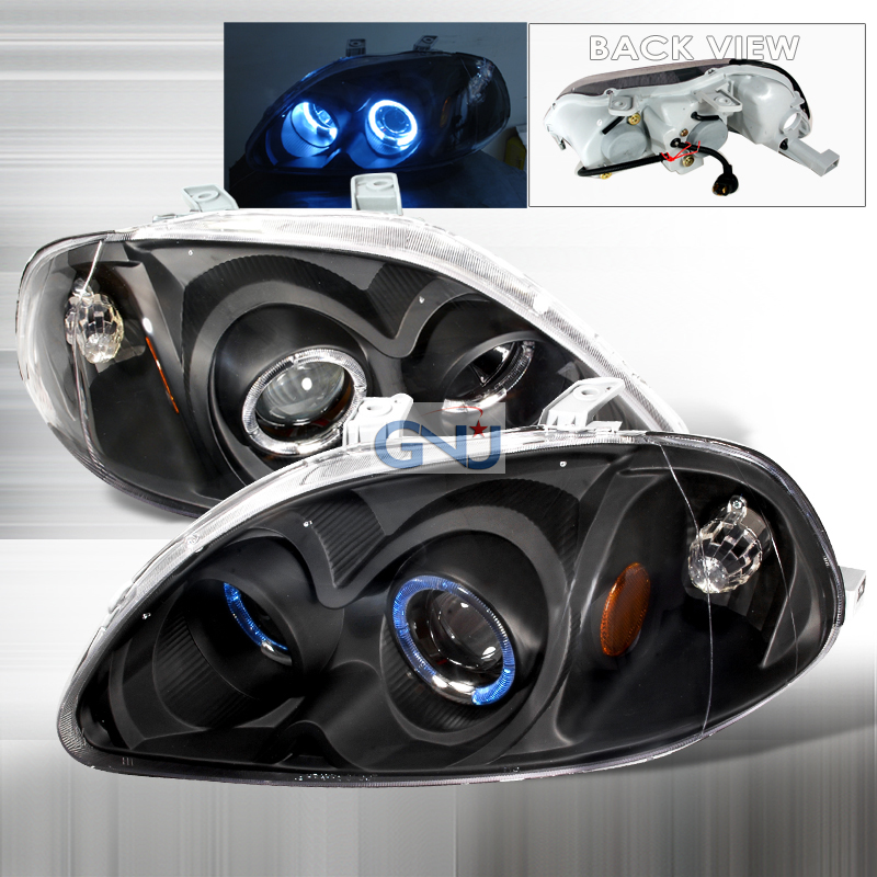 1996 Honda civic black headlights #4