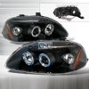 Honda Civic  1996-1998 Black Halo Projector Headlights  W/LED'S