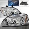 Honda Civic  1999-2000 Chrome Halo Projector Headlights  W/LED'S