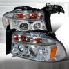 Dodge Dakota  1997-2004 Chrome Halo Projector Headlights  W/LED'S