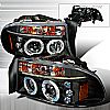 Dodge Durango  1998-2003 Black Halo Projector Headlights  W/LED'S