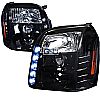 Gmc Yukon 2007-2010 Gloss Black, Smoked Lens Halo Projector Headlights