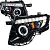 Ford Edge  2007-2010 Gloss Black  Projector Headlights Smoke Lens 