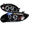 Mitsubishi Eclipse  2006-2011 Gloss Black Halo Projector Headlights Smoke Lens 