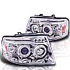 Ford Expedition  2003-2005 Chrome Halo Projector Headlights  W/LED'S