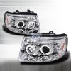 Ford Expedition 2003-2005 Halo LED  Projector Headlights - Chrome  