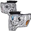 Ford F150  2009-2011 Chrome Dual Halo Projector Headlights  W/LED'S