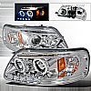 Ford Expedition  1997-2002 Chrome Halo Projector Headlights  W/LED'S