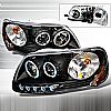 Ford Expedition  1997-2002 Black Halo Projector Headlights  