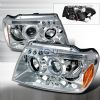 Jeep Grand Cherokee  1999-2004 Chrome Halo Projector Headlights  W/LED'S