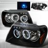 Jeep Grand Cherokee  1999-2004 Black Halo Projector Headlights  W/LED'S