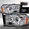 Dodge Ram  2002-2005 Chrome Halo Projector Headlights  W/LED'S