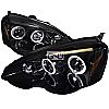 Acura RSX  2002-2004 Gloss Black  Projector Headlights Smoke Lens 