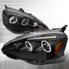 Acura RSX  2002-2004 Black Halo Projector Headlights  W/LED'S
