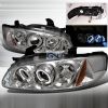 Nissan Sentra  2000-2003 Chrome Halo Projector Headlights  W/LED'S