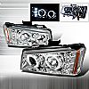 Chevrolet Avalanche  2003-2006 Chrome Halo Projector Headlights  W/LED'S
