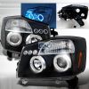 Nissan Titan  2004-2007 Black Halo Projector Headlights  W/LED'S