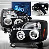 Nissan Armada  2004-2007 Black Halo Projector Headlights  W/LED'S