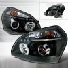 Hyundai Tucson  2004-2007 Black Halo Projector Headlights  W/LED'S