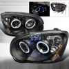 Subaru Impreza  2004-2005 Black Halo Projector Headlights  W/LED'S