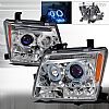 Nissan Xterra  2005-2012 Chrome Halo Projector Headlights  W/LED'S