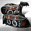 Dodge Dakota 1997-2001 Black Projector Headlights w/ Dual Halo