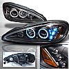 Pontiac Grand Am 1999-2005 Black JDM Projector Headlights w Halo