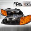 1994 Honda Accord  Euro Crystal Headlights And Corner Light Combo  - Black  