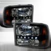 2000 Ford Super Duty  Black Euro Headlights  