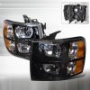 2007 Chevrolet Silverado  Black Euro Headlights  