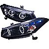 2010 Honda Accord   Gloss Black Halo Projector Headlights  