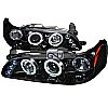 1994 Toyota Corolla   Gloss Black Halo Projector Headlights Smoke Lens 