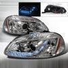 1998 Honda Civic   Chrome R8 Style Halo Projector Headlights  W/LED'S