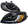 2000 Honda Civic   Black R8 Style Projector Headlights  