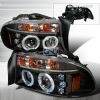 2000 Dodge Dakota   Black Halo Projector Headlights  W/LED'S
