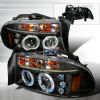 1997 Dodge Dakota   Black Halo Projector Headlights  W/LED'S