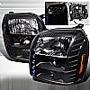 2010 Gmc Denali   Black Halo Projector Headlights  W/LED'S