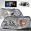 2001 Ford Expedition   Chrome Halo Projector Headlights  W/LED'S