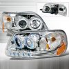 2001 Ford F150   Black Halo Projector Headlights  W/LED'S
