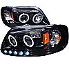 2003 Ford F150   Gloss Black Halo Projector Headlights Smoke Lens 