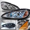 2000 Pontiac Grand Am   Chrome Halo Projector Headlights  W/LED'S