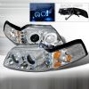 2000 Ford Mustang   Chrome Halo Projector Headlights  W/LED'S
