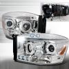 2007 Dodge Ram   Chrome Halo Projector Headlights  W/LED'S